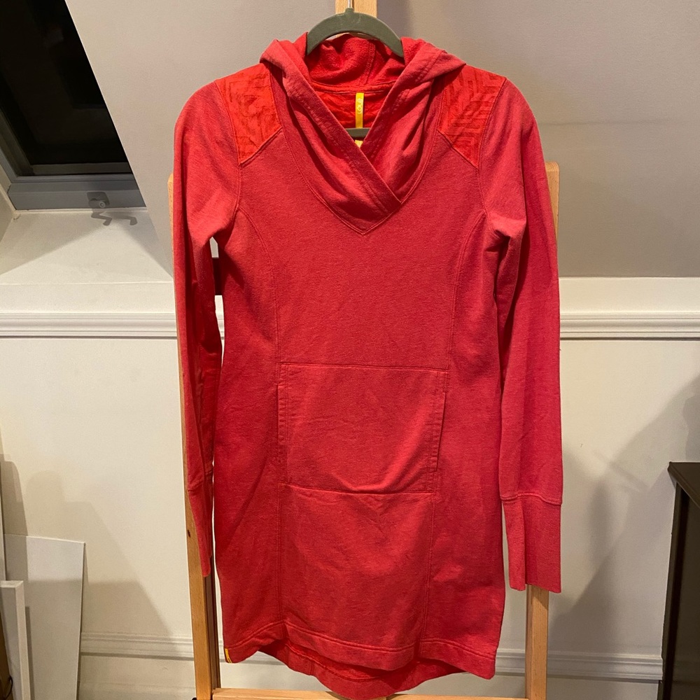 Lole Knit Dress / Tunic XS EUC! Hooded, Coral